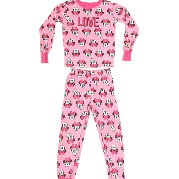 Disney Other - 3/$25 Minnie Mouse Disney Girls Pajama Set Love